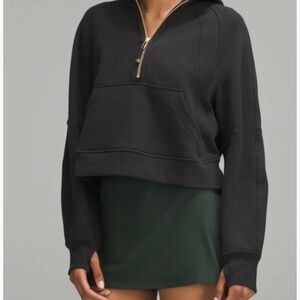Lululemon scuba oversized half zip. Black with gold zipper